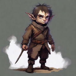 A Lightfoot Halfling from the grasslands, who has experienced war and destruction in his home