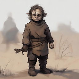 A Lightfoot Halfling from the grasslands, who has experienced war and destruction in his home