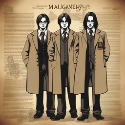 Create an image of the Marauders from the Harry Potter series