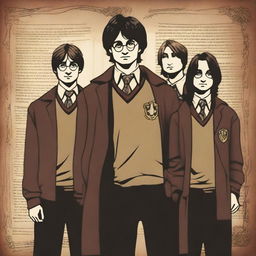 Create an image of the Marauders from the Harry Potter series