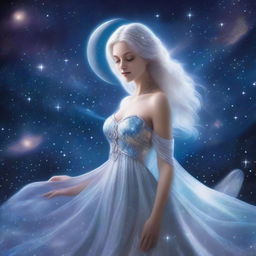 Visualize the moon princess Selene in your mind's eye—a silver-haired figure dancing among stars, her gown trailing stardust