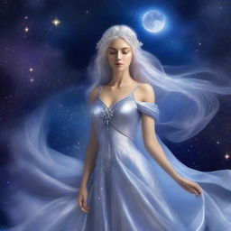 Visualize the moon princess Selene in your mind's eye—a silver-haired figure dancing among stars, her gown trailing stardust