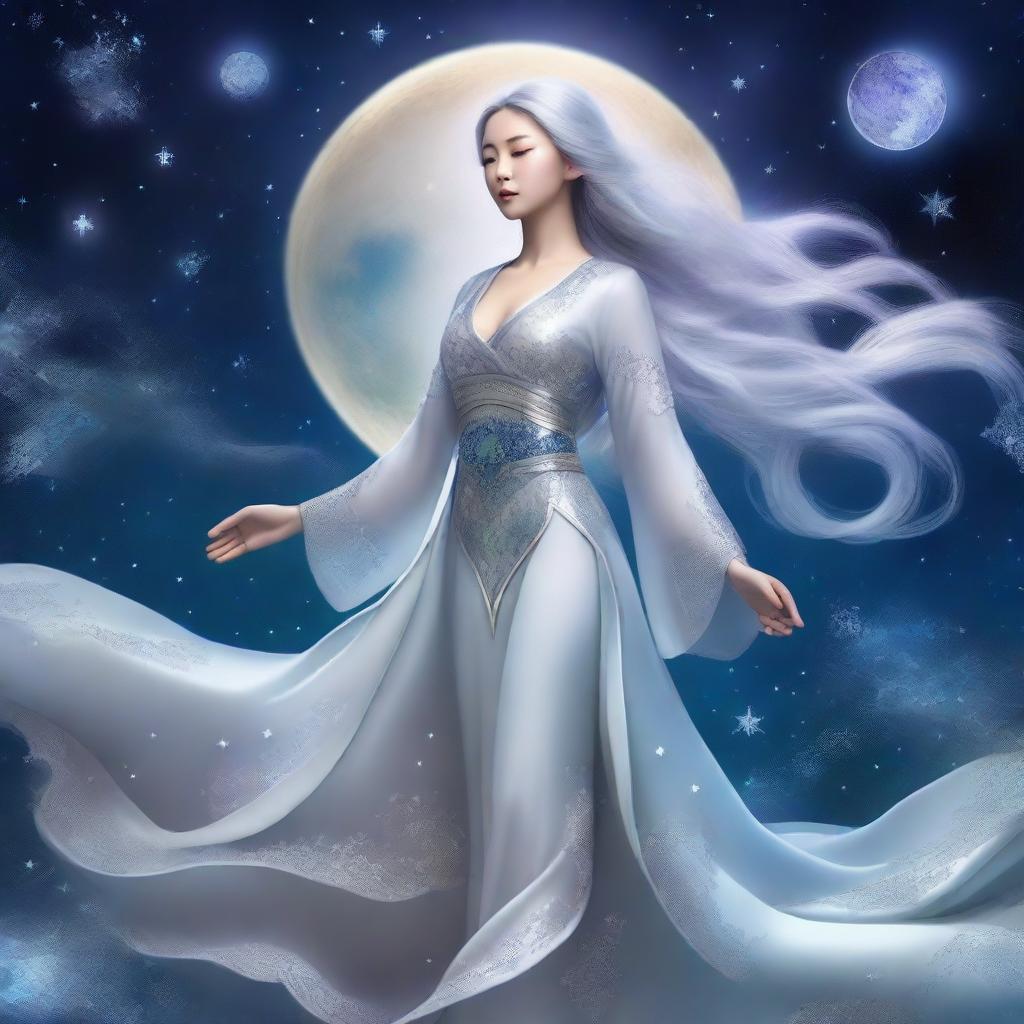 Visualize the moon princess Selene in your mind's eye—a silver-haired figure dancing among stars, her gown trailing stardust