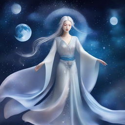 Visualize the moon princess Selene in your mind's eye—a silver-haired figure dancing among stars, her gown trailing stardust