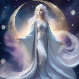 Visualize the moon princess Selene in your mind's eye—a silver-haired figure dancing among stars, her gown trailing stardust