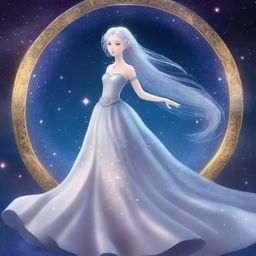 Visualize the moon princess Selene in your mind's eye—a silver-haired figure dancing among stars, her gown trailing stardust