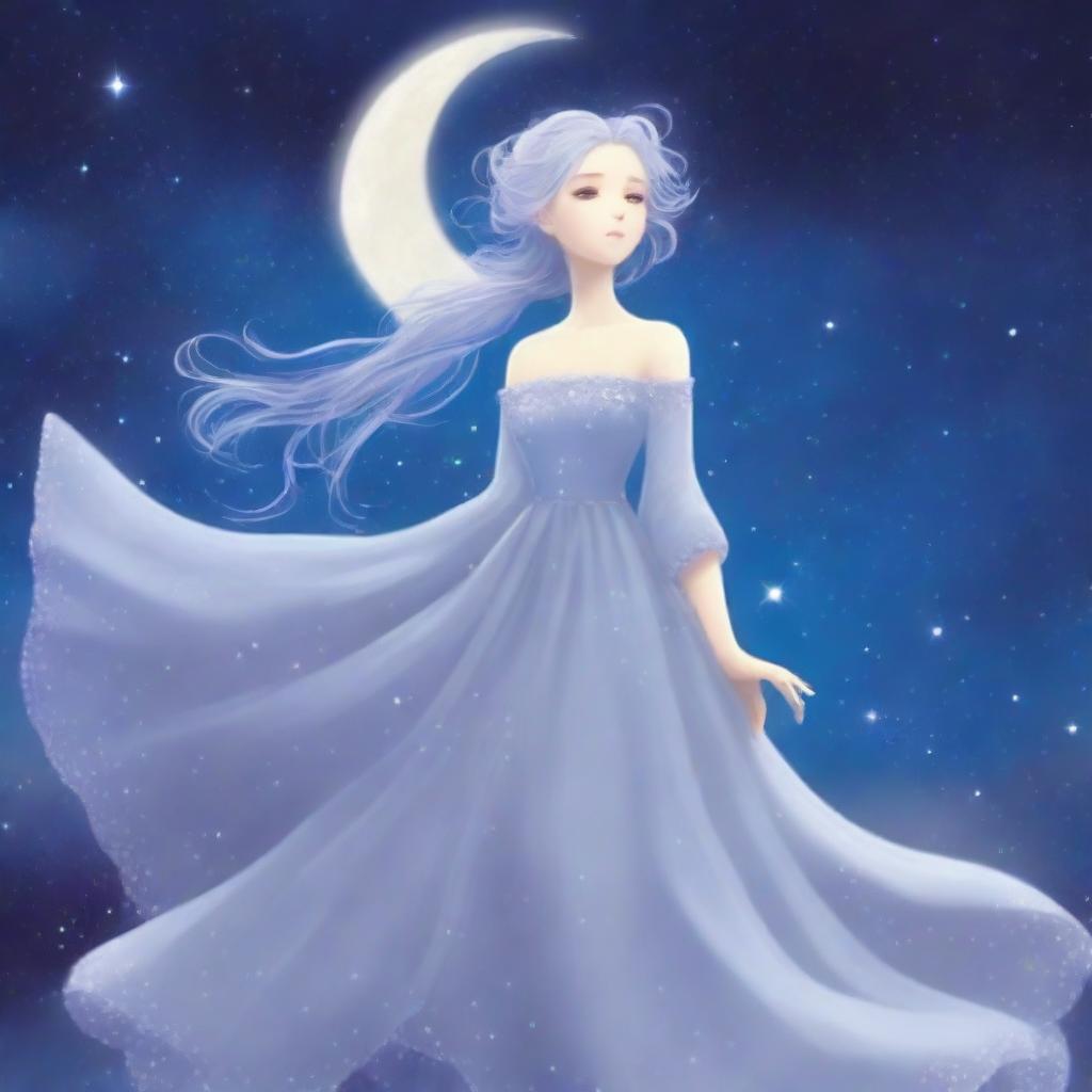 Visualize the moon princess Selene in your mind's eye—a silver-haired figure dancing among stars, her gown trailing stardust