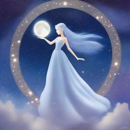 Visualize the moon princess Selene in your mind's eye—a silver-haired figure dancing among stars, her gown trailing stardust