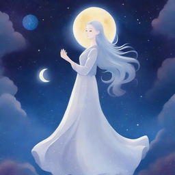 Visualize the moon princess Selene in your mind's eye—a silver-haired figure dancing among stars, her gown trailing stardust