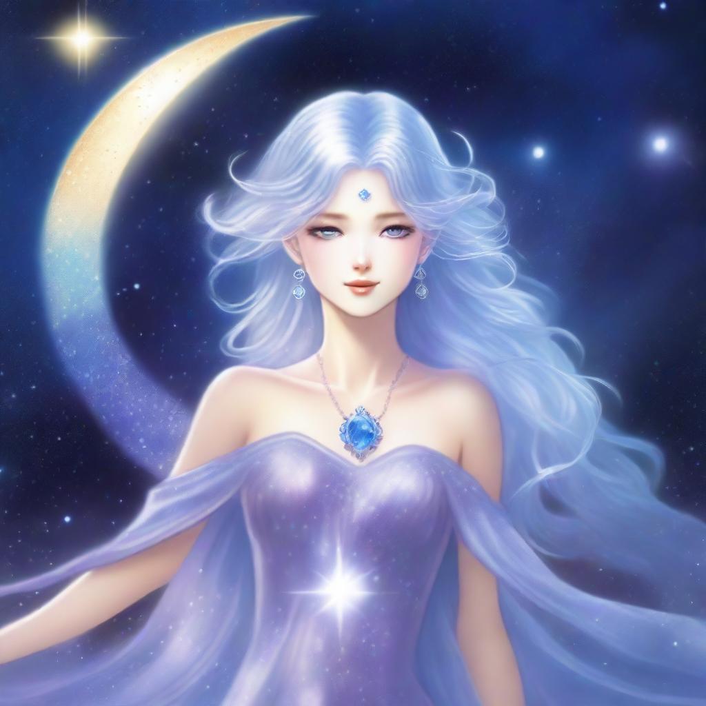 Visualize the moon princess Selene in your mind's eye—a silver-haired figure dancing among stars, her gown trailing stardust