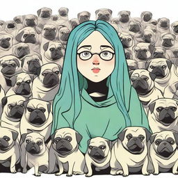 A villain with an army of pugs, aiming to rule the world