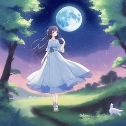 One fateful night, as the moon hung low over the Earth, Selene, the moon princess, descended