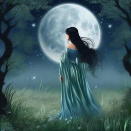 One fateful night, as the moon hung low over the Earth, Selene (the moon princess) descended