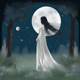 One fateful night, as the moon hung low over the Earth, Selene (the moon princess) descended