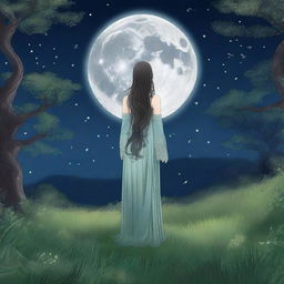 One fateful night, as the moon hung low over the Earth, Selene (the moon princess) descended