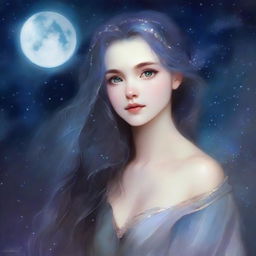 In a sleepy village, Selene, the moon princess, met a young artist named Kai