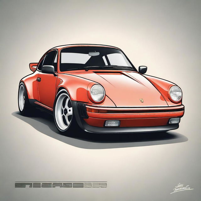 Create an image of a 1989 Porsche 930 Slantnose