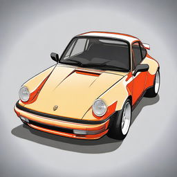 Create an image of a 1989 Porsche 930 Slantnose