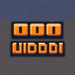 A title screen for a custom pixel art game featuring two large orange letters 'MB'