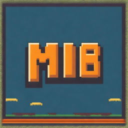 A title screen for a custom pixel art game featuring two large orange letters 'MB'