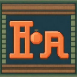 A title screen for a custom pixel art game featuring two large orange letters 'MB'