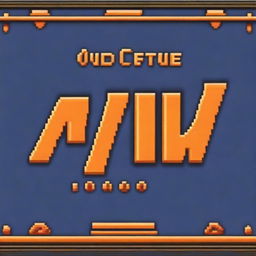 A title screen for a pixel art game featuring two large orange letters 'MB'