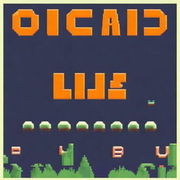 A title screen for a pixel art game featuring two large orange letters 'MB'