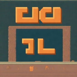 A title screen for a pixel art game featuring two large orange letters 'MB'