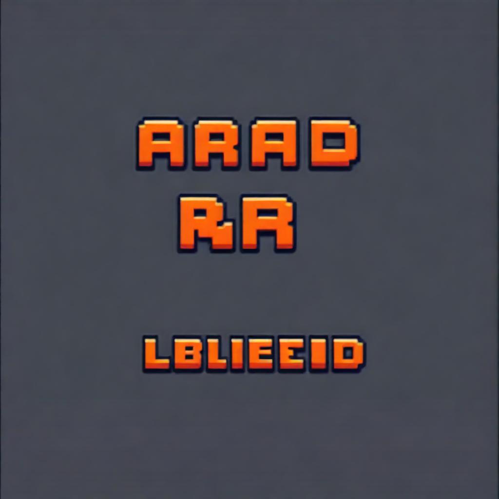 A title screen for a pixel art game featuring only two large orange letters 'MB' on a plain background