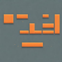 A title screen for a pixel art game featuring only two large orange letters 'MB' on a plain background