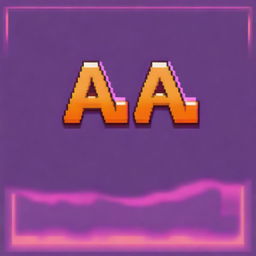 A title screen for a custom pixel art game featuring two large orange letters 'B' and 'M'