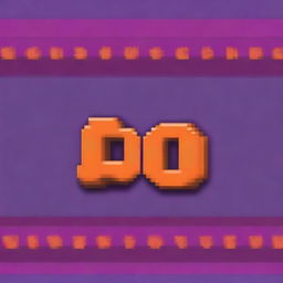 A title screen for a custom pixel art game featuring two large orange letters 'B' and 'M'