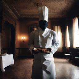 A mysterious hotel with a chef