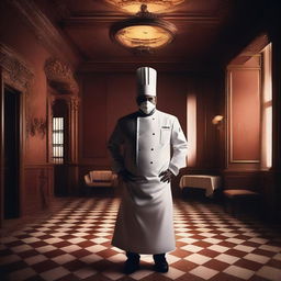 A mysterious hotel with a chef