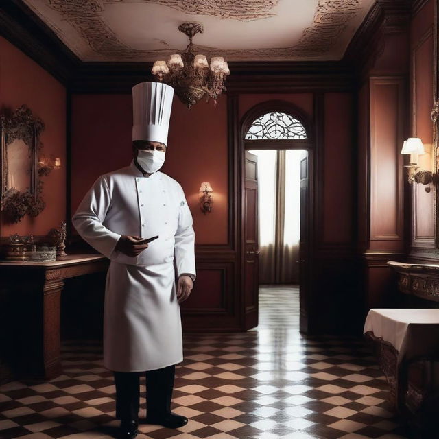 A mysterious hotel with a chef