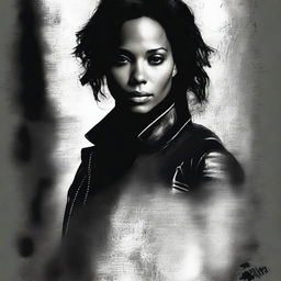 Create a suspense drama movie poster featuring Alicia Keys, centered on the theme of domestic violence