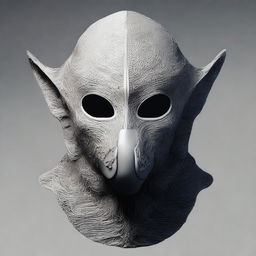 Create an image of a humanoid creature wearing a mask