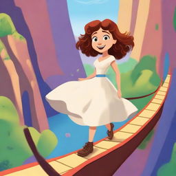 A Pixar-inspired style movie poster featuring a woman with curly, medium brown hair