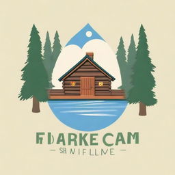 A Pixar-inspired logo for a summer camp wedding