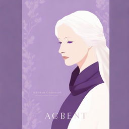 Minimalist book cover featuring an albino peasant woman with white hair in a medieval setting