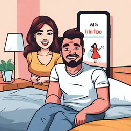 Create a realistic YouTube thumbnail featuring the title 'MI ESPOSA SE ENOJO Y HIZO ESTO LOS NUEVOS TIKTOK DE ALFREDO LARIN'