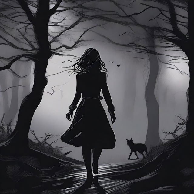 Illustrate a dark and intense scene for a novel where Colbie, a woman kidnapped by two enigmatic and dangerous men, finds herself bound and terrified