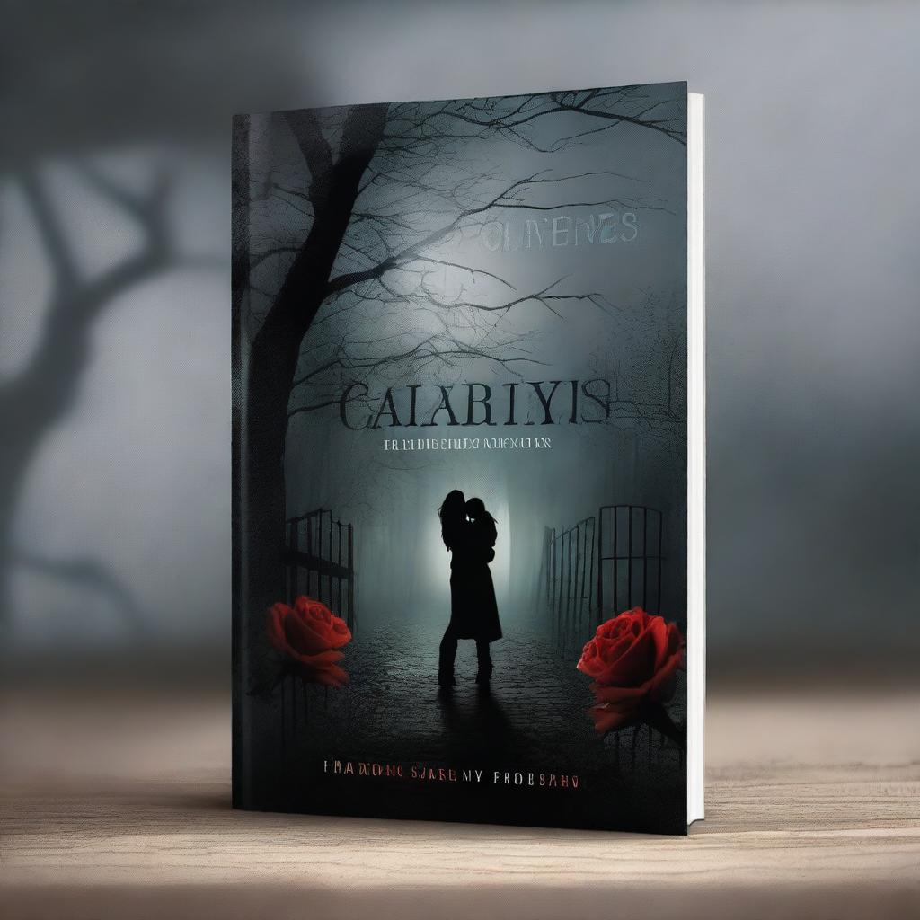 Create a book cover for a dark romance novel titled 'Colbie's Captivity' that involves themes of kidnapping and romance, without using images of people, doors, or houses