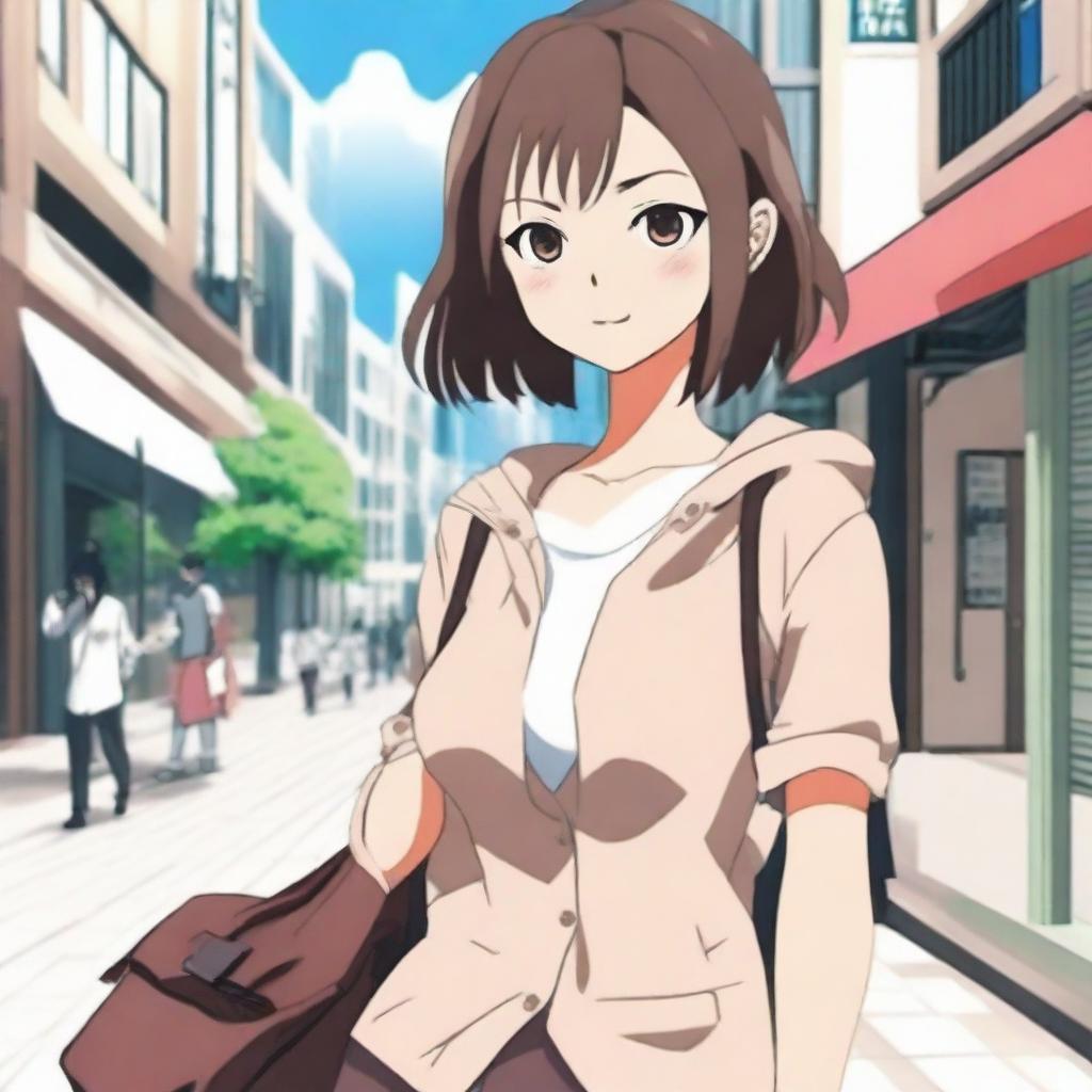 Create an image of Chizuru Mizuhara, the main character from the anime 'Rent-A-Girlfriend'