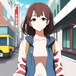 Create an image of Chizuru Mizuhara, the main character from the anime 'Rent-A-Girlfriend'