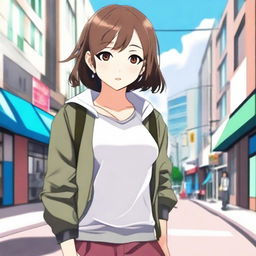 Create an image of Chizuru Mizuhara, the main character from the anime 'Rent-A-Girlfriend'