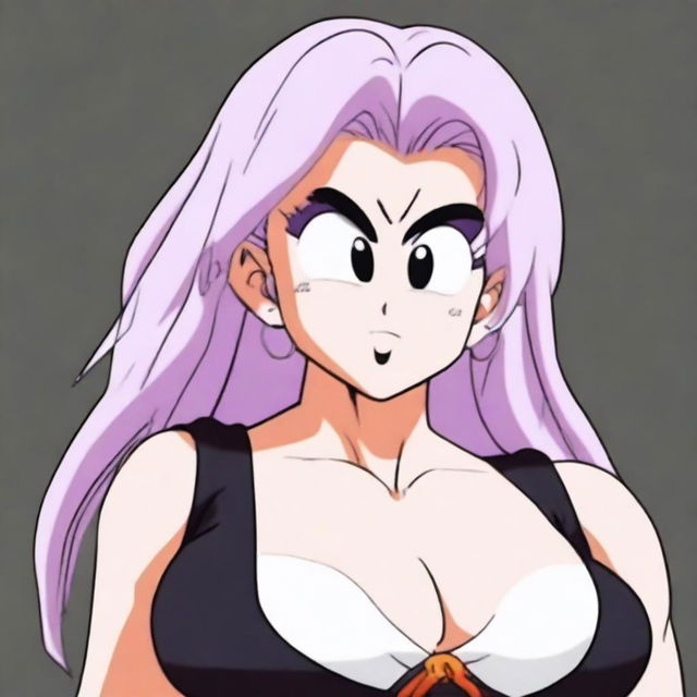 Create an image of Boo, the character from Dragon Ball, in a sexy and alluring pose