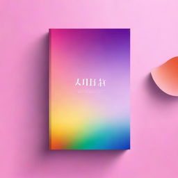 Create a book cover featuring a beautiful gradient of colors