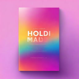 Create a book cover featuring a beautiful gradient of colors