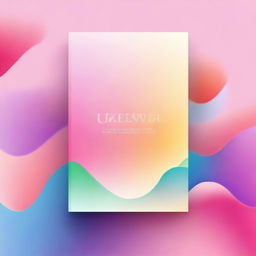 Create a book cover featuring a beautiful gradient of colors